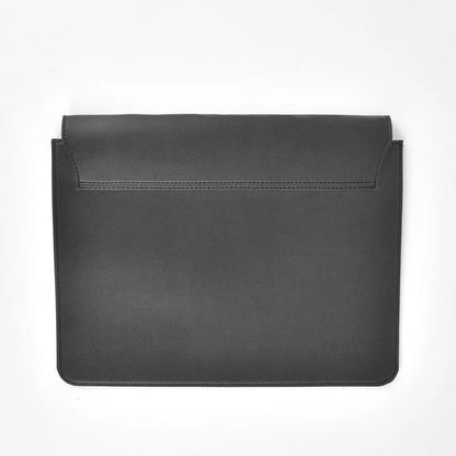 Leather Sleek Laptop Sleeve Black